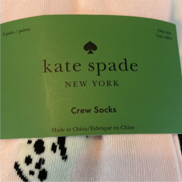 NWT Kate Spade 3 Pk Crew Socks - Picture 5 of 6